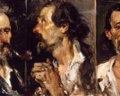 华金索罗利亚巴斯蒂达 - Tres cabezas de estudio